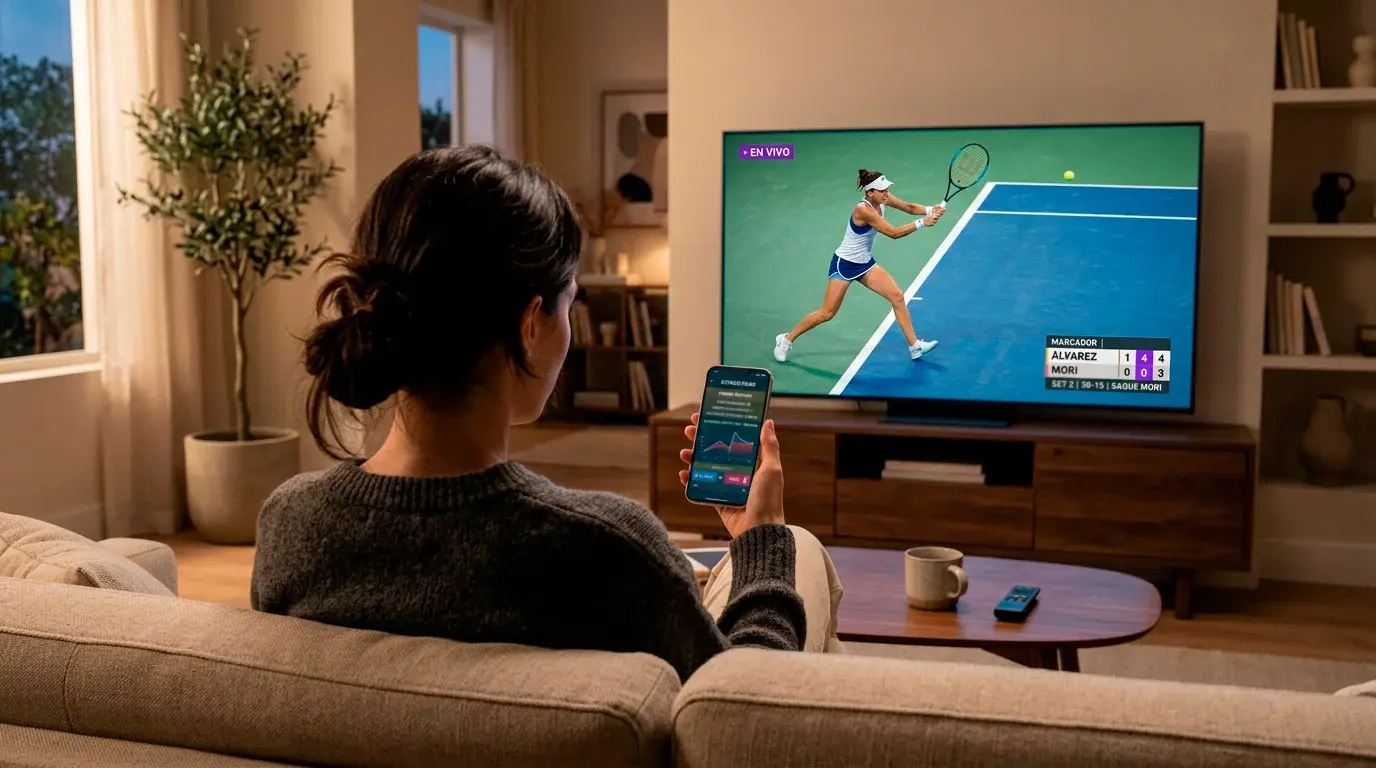 Seguimiento en vivo de partido de tenis WTA con estadisticas