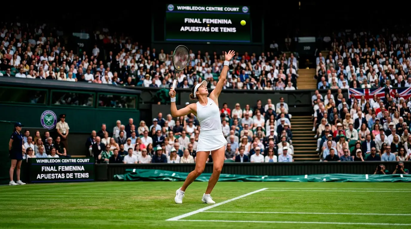 Pista central de Wimbledon con hierba verde y público en las gradas