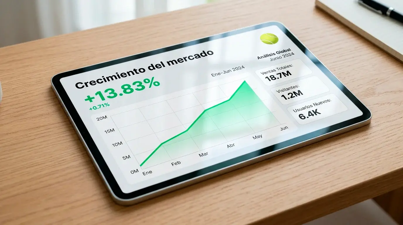 Crecimiento del mercado de apuestas de tenis con proyeccion anual